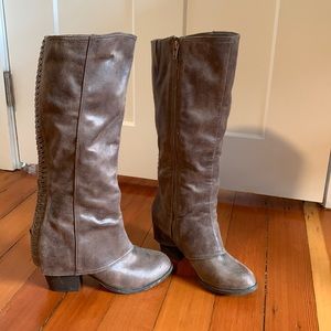 Faux leather heel boots size 7.5